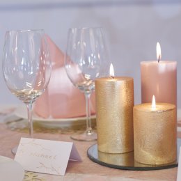 Borddkning Pudder og Guldblade