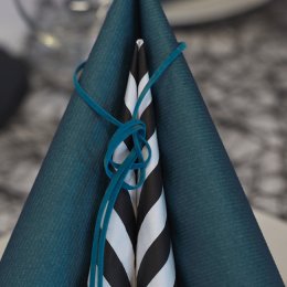 Marimekko Servietter - Sort/hvid stribet, frokost, 20 stk. 