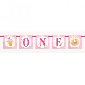 1 rs Fdselsdagsguirlande, Prinsessedrm 1,21 m.