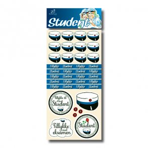 Bl studenterark, til mange forml, 1 stk.