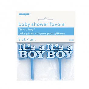 Barnedbs pynt, Cake sticks dreng, 8 stk.