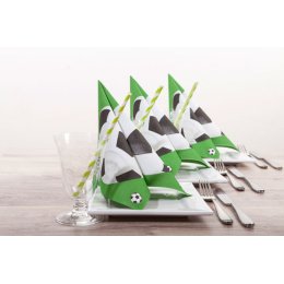 Tekstilservietter, Fodbold, middagsstr. 12 stk