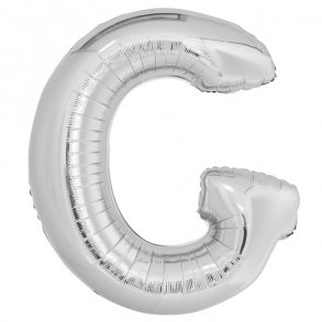 Bogstavballon af slvfolie, Bogstav G, 41 cm.