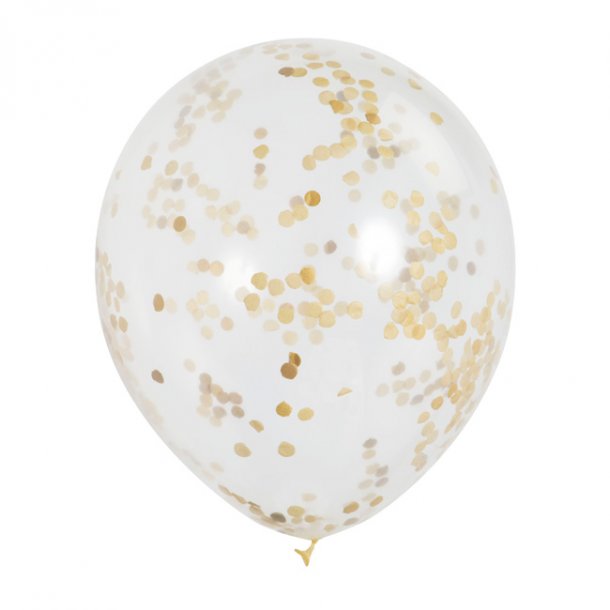 minimal etnisk Følelse Konfetti ballon, Guld, 6 stk.