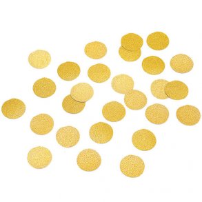 Konfetti cirkler, guldglimmer, 1 pose