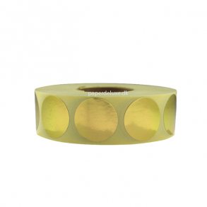 Stickers/oblater, Guld cirkler, 15 stk.