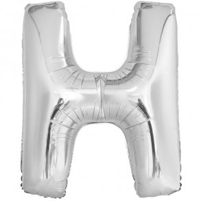 Bogstavballon af slvfolie, Bogstav H, 41 cm.