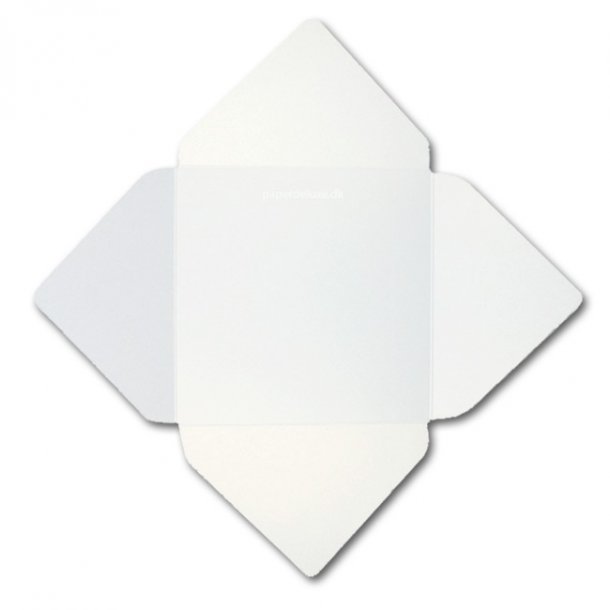 Wrapper Square, Hvid Metallic/perlemor, 15 x 15 cm.