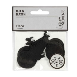 Kartonmrkat, Cykel inkl. klbepuder, 10 stk.