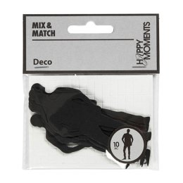 Kartonmrkat, Drengesilhuet inkl. klbepude, 10 stk.