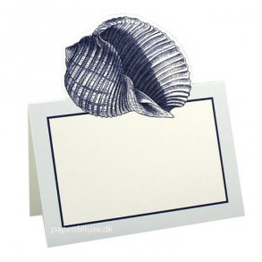Bordkort fra Caspari, Bl konkylie, 8 stk.