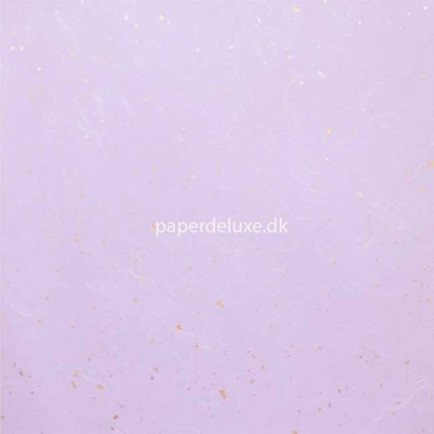 Papir, Japansk hndlavet, lilla med gnister, A4, 5 stk.