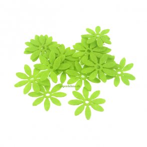 Filt blomster lime mellem str. 18 stk.