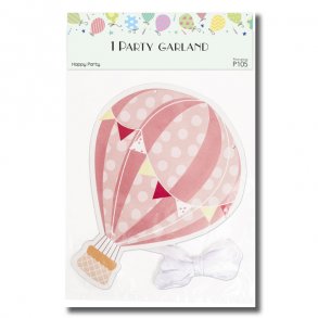 Guirlande med luftballon, rosa, 2.3 meter