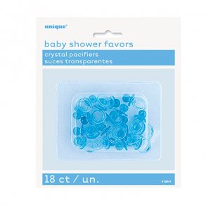 Barnedb Bordpynt, Sutter mini, 2,5 cm, 18 stk. turkis/lysebl