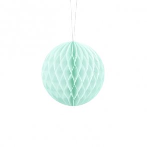 Pom pom/honeycomb bord-strrelse, Mint, 10 cm. (lille)