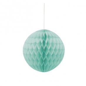 Pom pom/honeycomb, Mint, 20 cm.
