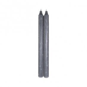 Kronelys/stearinlys, Mrkegr, 2 stk.