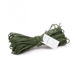 Olivengrn, bomuldvoksbnd, 20 meter