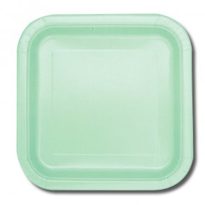 Paptallerkner - Mintgrn, 14 stk.