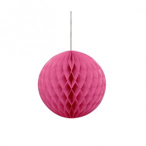 Pom pom/honeycomb bord-strrelse, Pink 10 cm