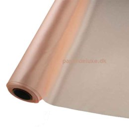 Pudderfarvet satin,16 cm i bredde x 9 meter lang