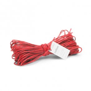 Rd bomuldvoksbnd, 20 meter.