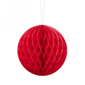 Pom pom/honeycomb, Rd, 20 cm.