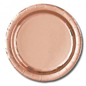 Rosegold/kobber, Paptallerkner, 8 stk.