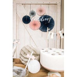 Rosetter med ophng, pudder/gr farver, 5-pak