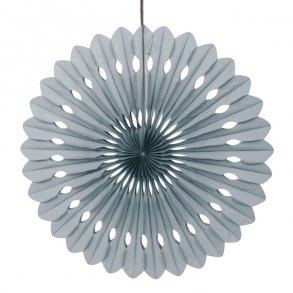 Stor roset/fan med ophng, Slv, 1 stk.