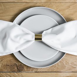 Servietringe af papir, Guld, 10 stk.