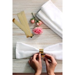 Servietringe af papir, Guld, 10 stk.