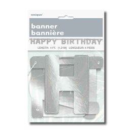 'Happy Birthday' Slv-guirlande, 1,20 meter