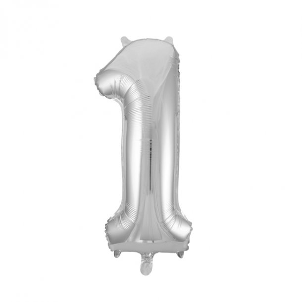 Talballon slvfolie, 1-tal, 41 cm.