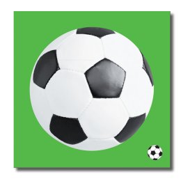 Tekstilservietter, Fodbold, middagsstr. 12 stk