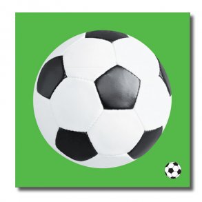 Tekstilservietter, Fodbold, middagsstr. 12 stk
