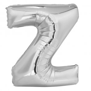 Bogstavballon af slvfolie, Bogstav Z, 41 cm.