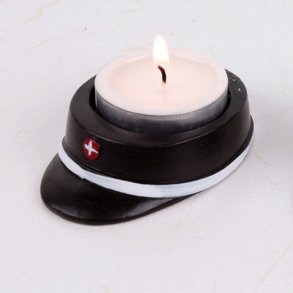 Fyrfadslysestage, Studenterhue Sort, 1 stk.