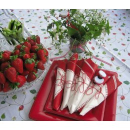 Bordpynt, Rde studenterhuer, 6 stk.