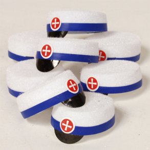 Bordpynt, Bl studenterhuer, 6 stk.