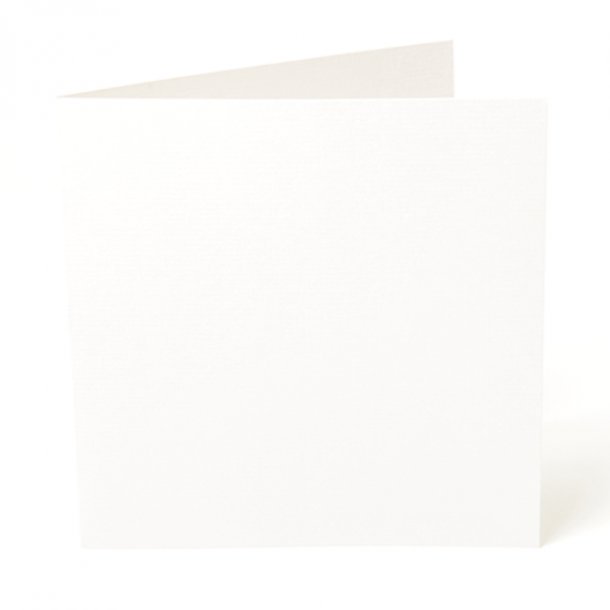 Dobbeltkort, 15,7 x 15,7 cm, Hvid Metallic/perlemor