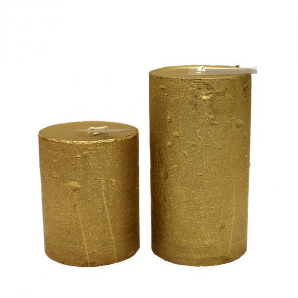 medier Emuler Troubled Guld rustik bloklys, 7x12,5 cm., 67 timer, 1 stk. (det høje)