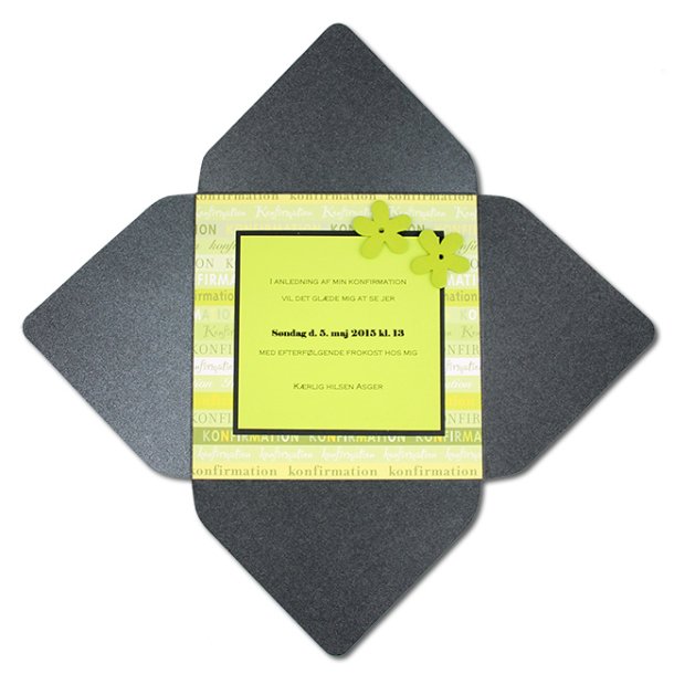 Ide til lav selv invitation/menukort - London Lime