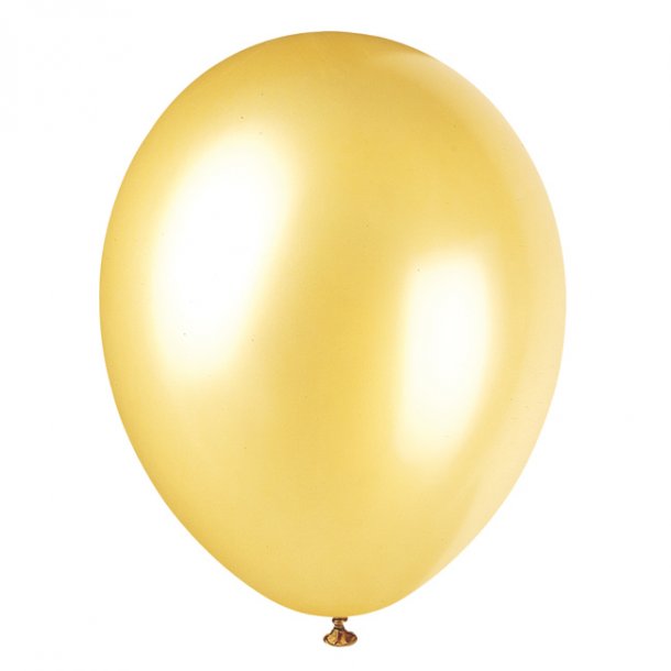 Balloner, Guld perlemor, 8 stk.