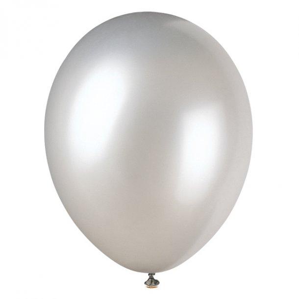 Balloner, Slv perlemor, 8 stk.