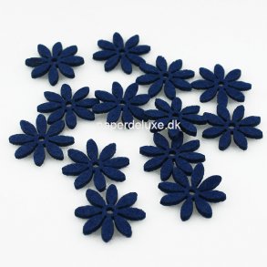 Filt blomster, mrkebl mellem str., 18 stk.