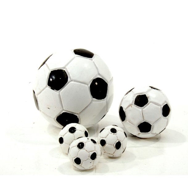Bordpynt fodbolde sort/hvid, pose med 6 stk., giga