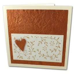 Papir, Transparent med guld/kobberblade, A4, 5 stk