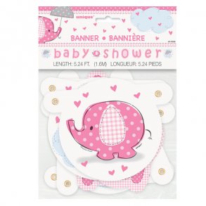 Baby shower guirlande, Lyserd, 1,6 meter